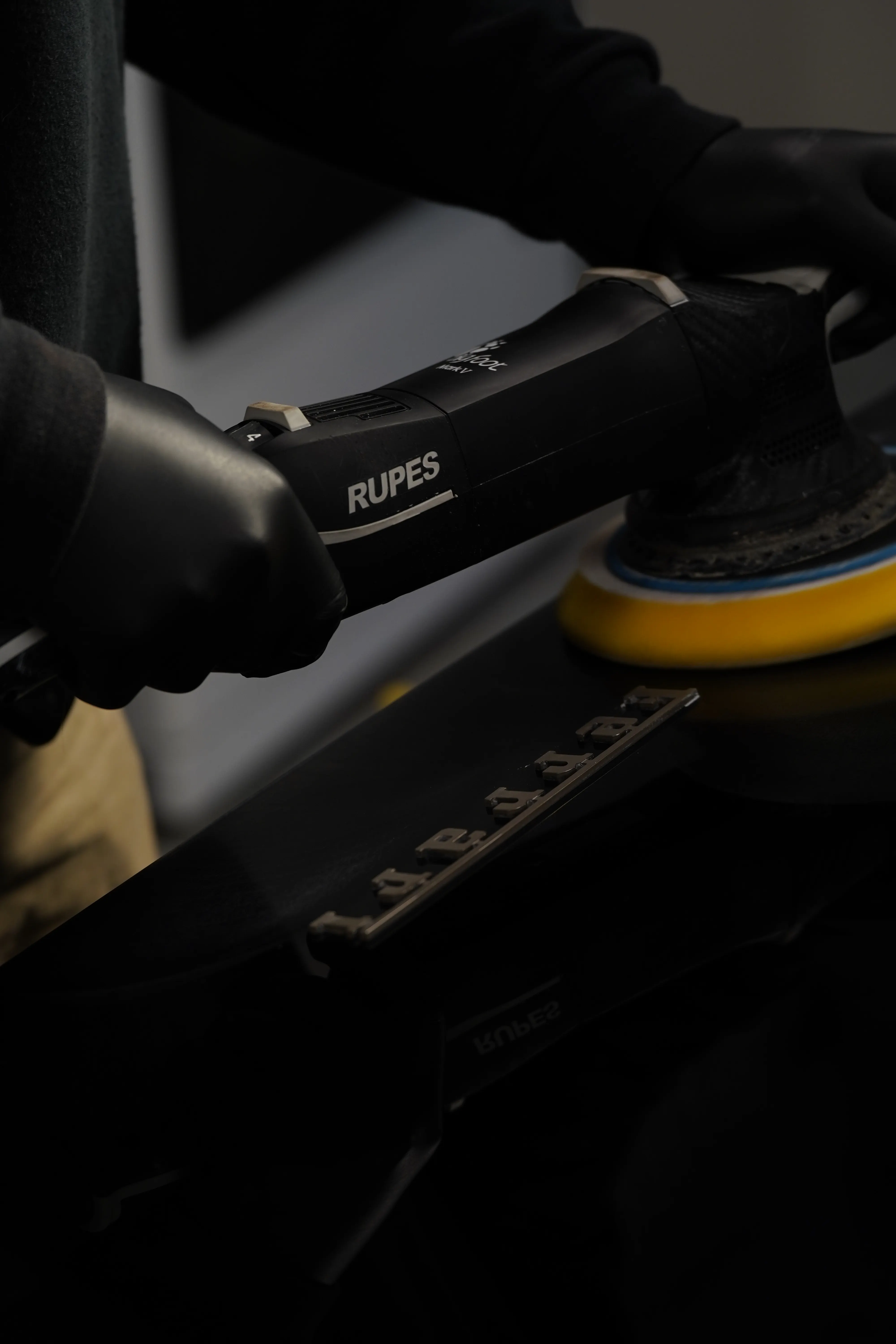 Compounding stage on dark paint