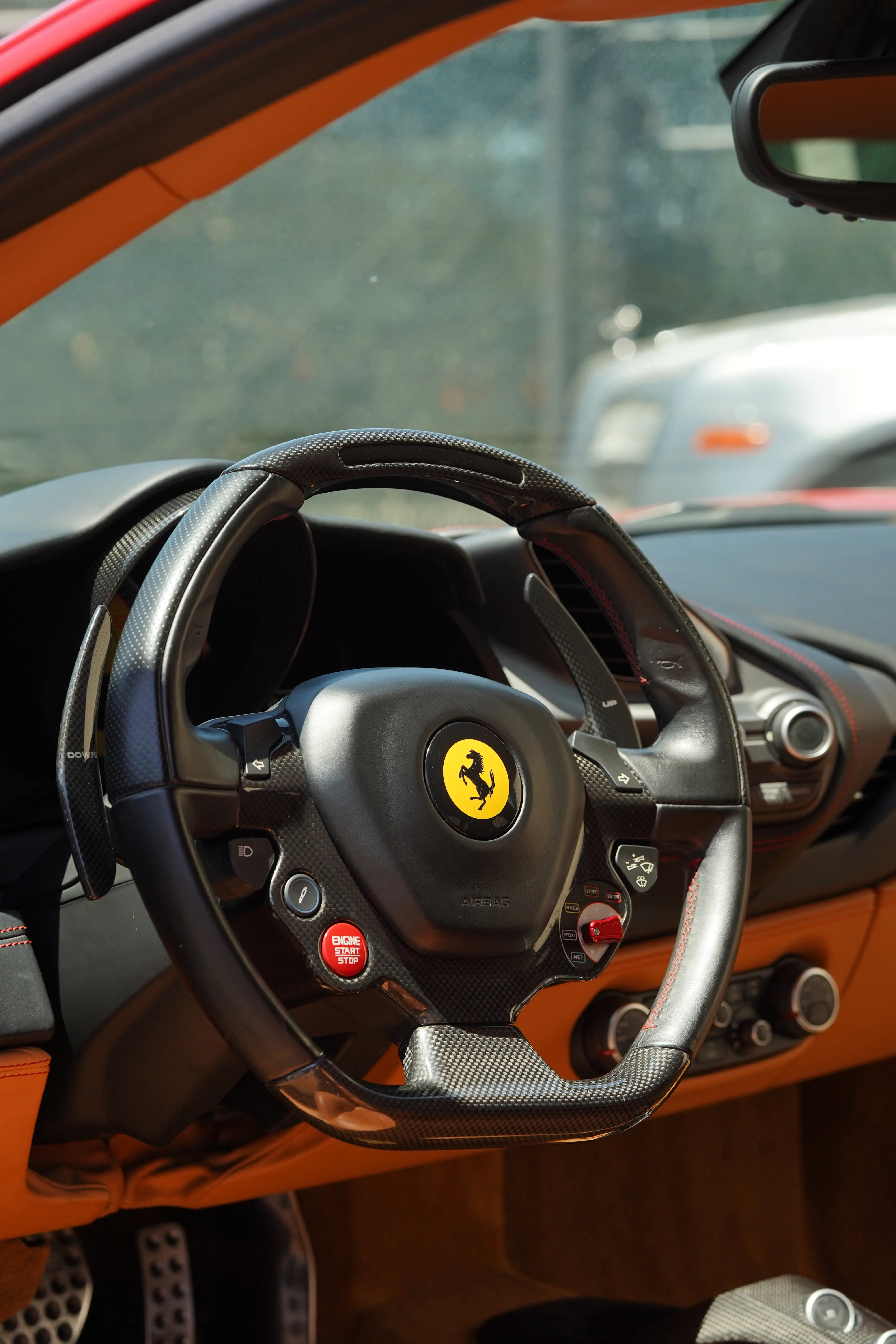 Ferrari cockpit after an interior detail